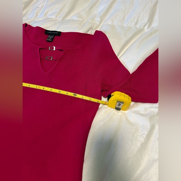 Cable & Gauge fuschia sz small women’s Spring sweater 3/4 sleeves, Easter, chic - Picture 8 of 9